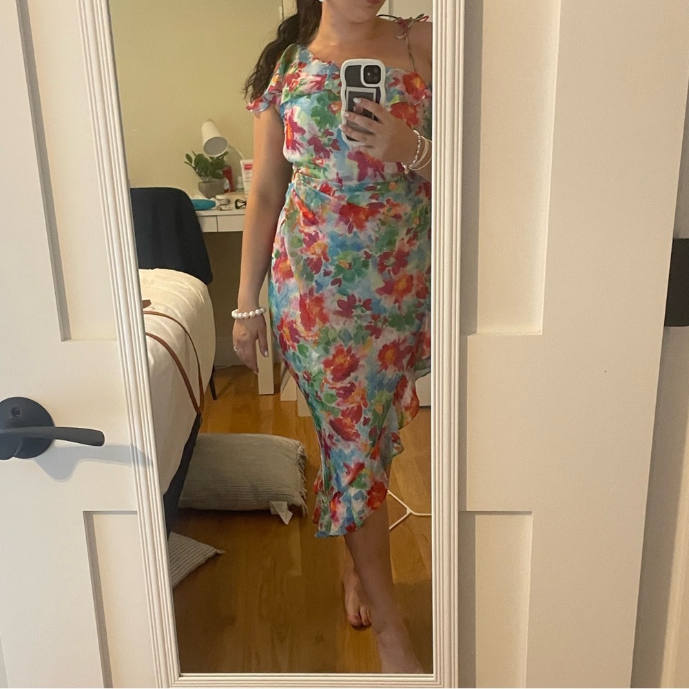 Amanda Uprichard Multicolor Asymmetrical Dress